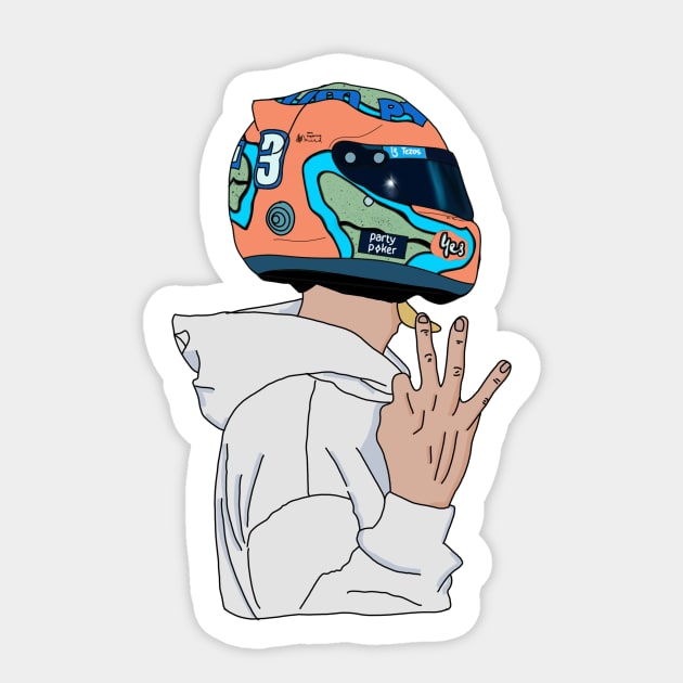Daniel Ricciardo - Number 3 (2022) Sticker by crashstappen